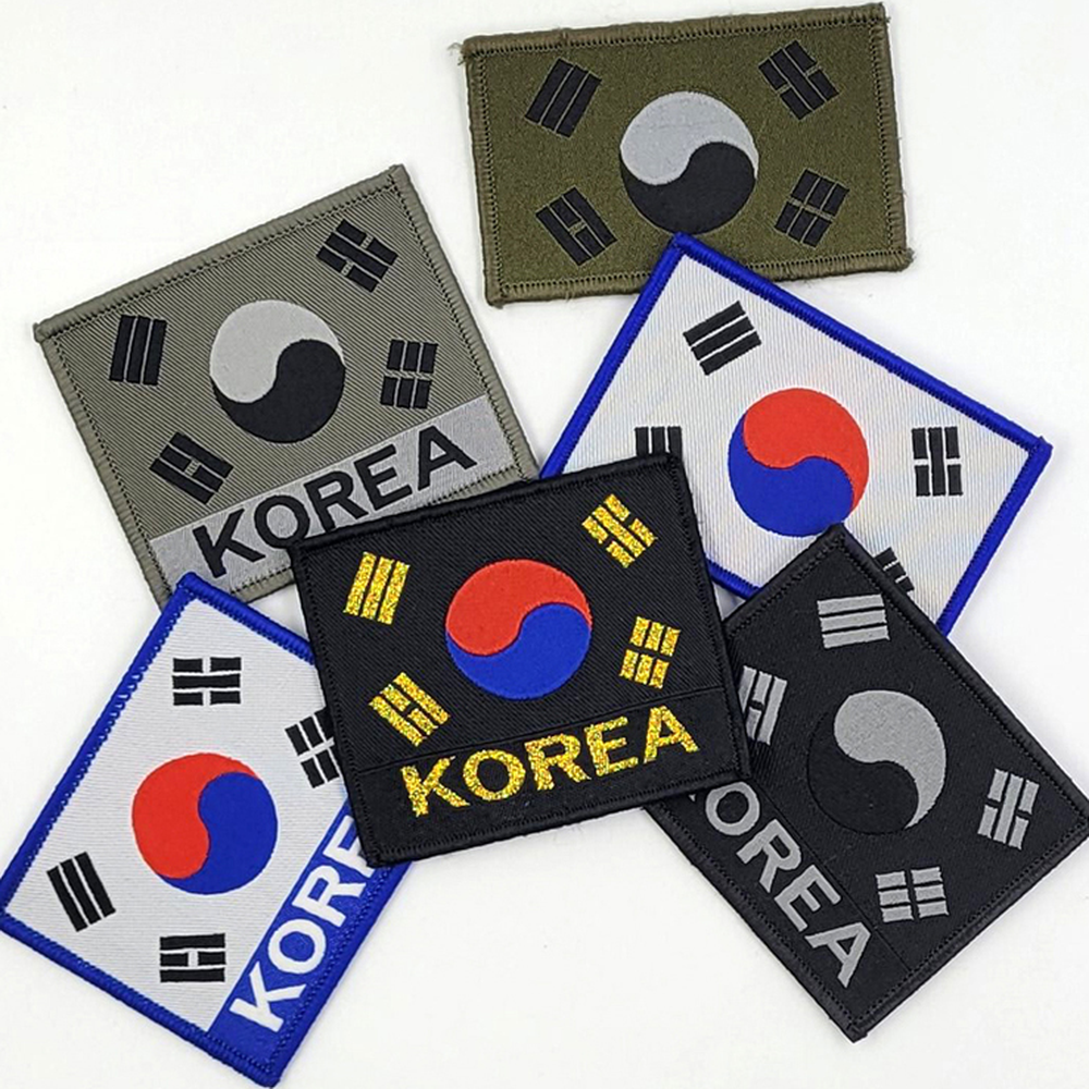 고급퀄리티의류부착태극기와펜 태극기디자인 입체자수부착용자수와펜 - 상세 이미지 3