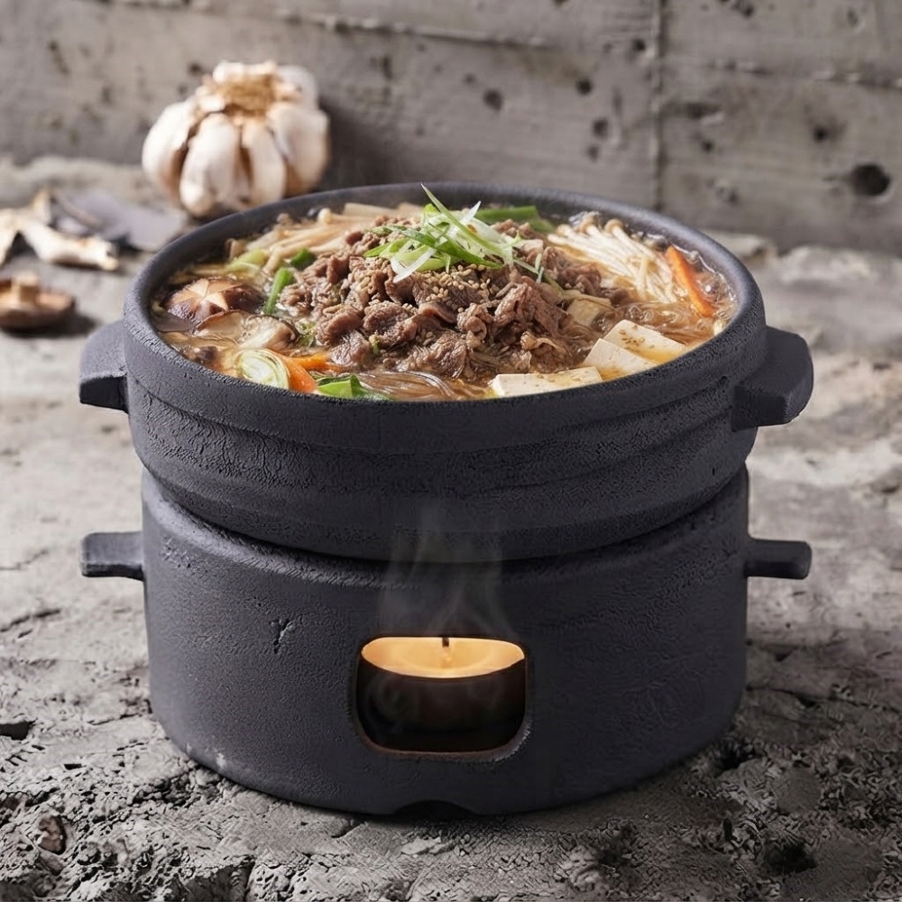 친환경 숨쉬는 내열 양귀비 매트 전골 뚝배기 된장 찌개 27.5cm - 상세 이미지 5