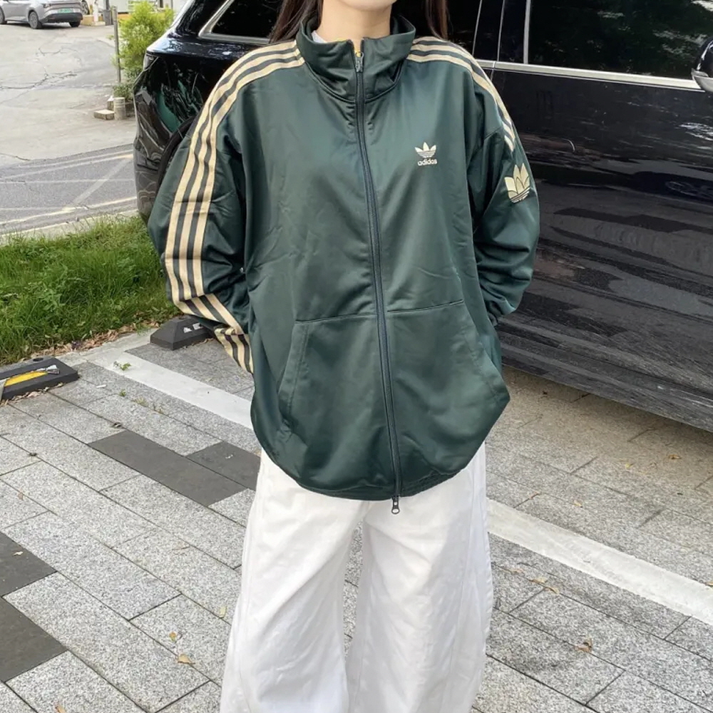 아디다스 오리니널 트레포일 트랙 탑 자켓 집업 져지 그린 JL8400 이미지 6