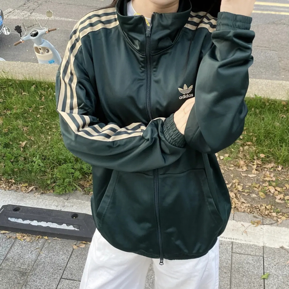 아디다스 오리니널 트레포일 트랙 탑 자켓 집업 져지 그린 JL8400 - 상세 이미지 2