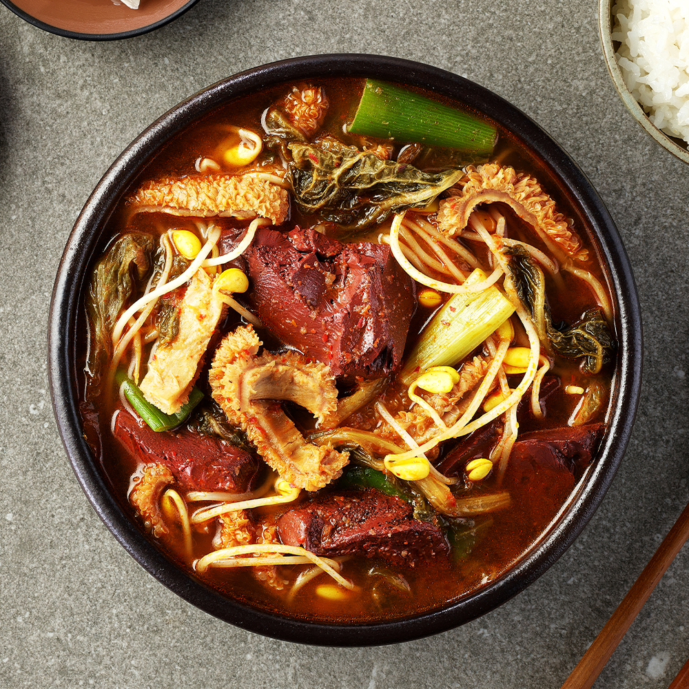 압도적 양평 선지 해장국 밀키트 간편국 즉석 국물 요리 실온보관 진한 1kg 1개 - 상세 이미지 2