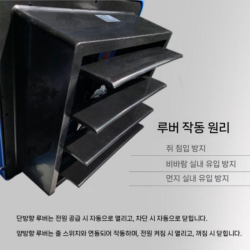 환풍기 배기팬 창문 농장 화장실 12V 8인치 오렌지 - 상세 이미지 4