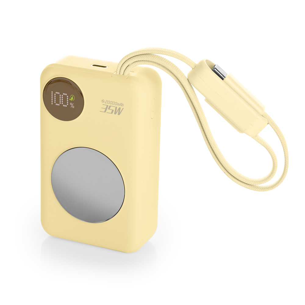 레파 GT11 35W 초고속충전 내장케이블 미러 보조배터리 20000mAh - 상품 이미지
