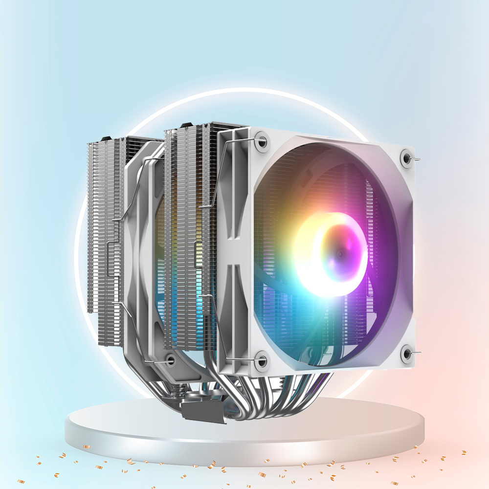디프렌드 D620 LITE ARGB 타워형 공랭 CPU 쿨러 화이트 - 상품 이미지