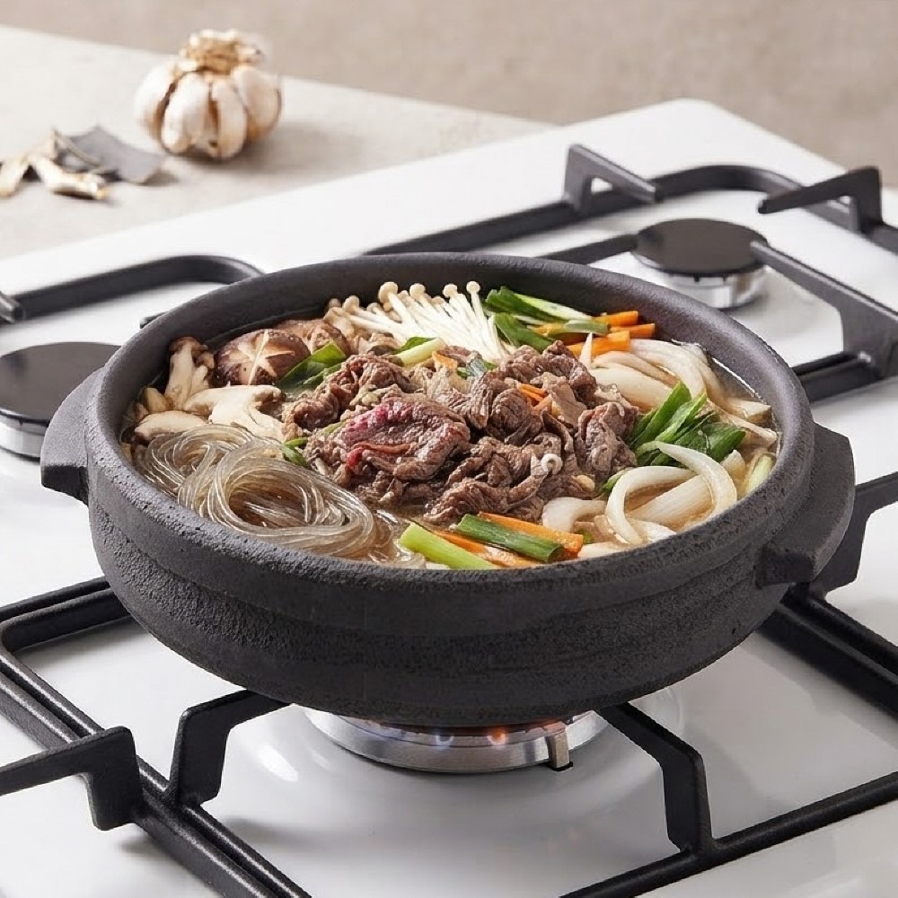 친환경 숨쉬는 내열 양귀비 매트 전골 뚝배기 된장 찌개 27.5cm 이미지 8