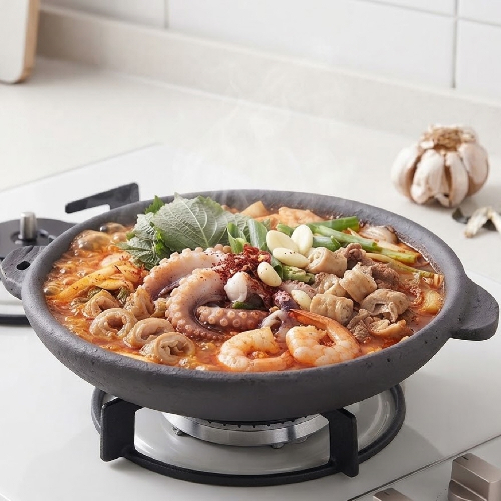 친환경 숨쉬는 매트 내열 전골 뚝배기 된장 찌개 26.5cm - 상세 이미지 4