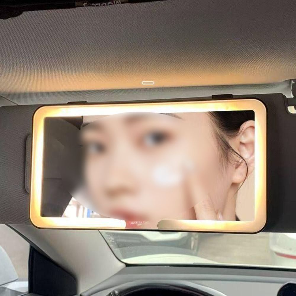 선바이저 룸미러 거울 조명 보조석 차량 화장 미러 자동차 - 상품 이미지