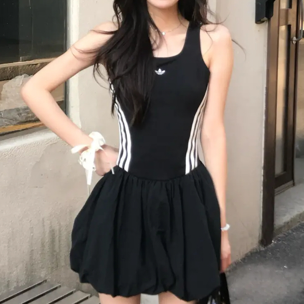 아디다스 오리지널 우먼스 버블 드레스 민소매 원피스 블랙 KE5074 여름스포츠웨어 데일리룩 이미지 6