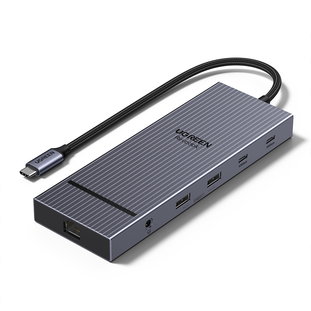 유그린 12in1 트리플 멀티 디스플레이 레보독 HDMI DP 랜카드 TF SD 카드 리더기 USB3.2 10Gbps 멀티 허브 도킹스테이션 CM886-55767 - 상세 이미지 2