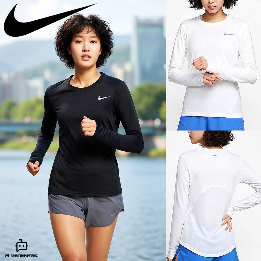 나이키 드라이핏 마일러 여성 긴팔 티셔츠 기능성 러닝웨어 AJ8129-010