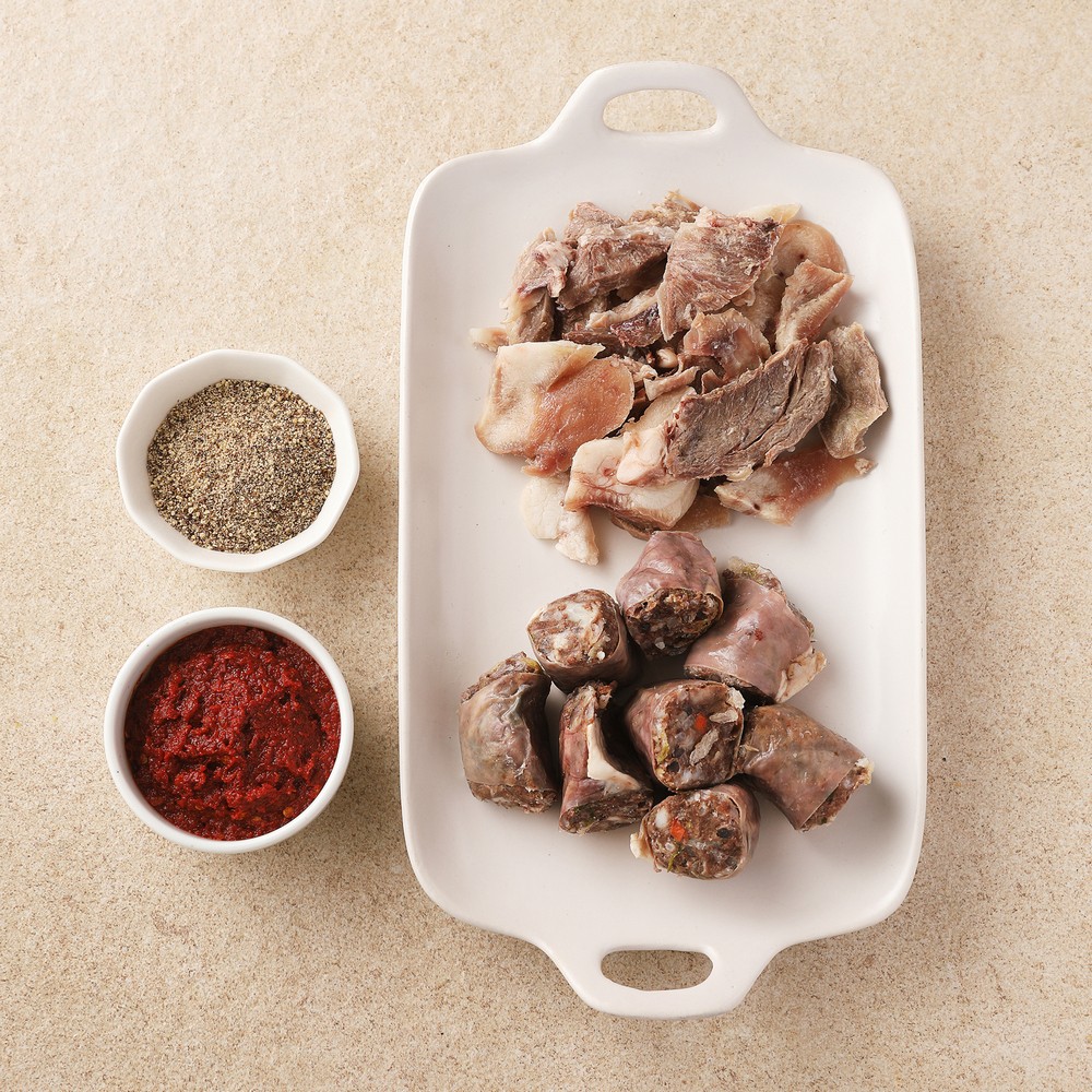 [푸딩픽] 얼큰순대전골 390g 밀키트 (얼큰한 국물요리) 순대국 술안주 냉동 간편식 홈술 캠핑 - 상세 이미지 5