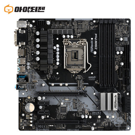 [중고]Z390M PRO4 8세대 9세대 LGA 1151v2 애즈락 메인보드