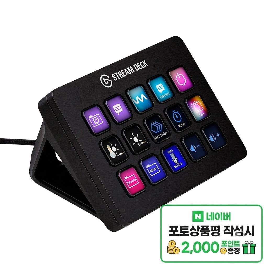 엘가토 Stream Deck MK2 콘텐츠 제작 15버튼 컨트롤러 매크로 단축키 방송 편집 - 상품 이미지