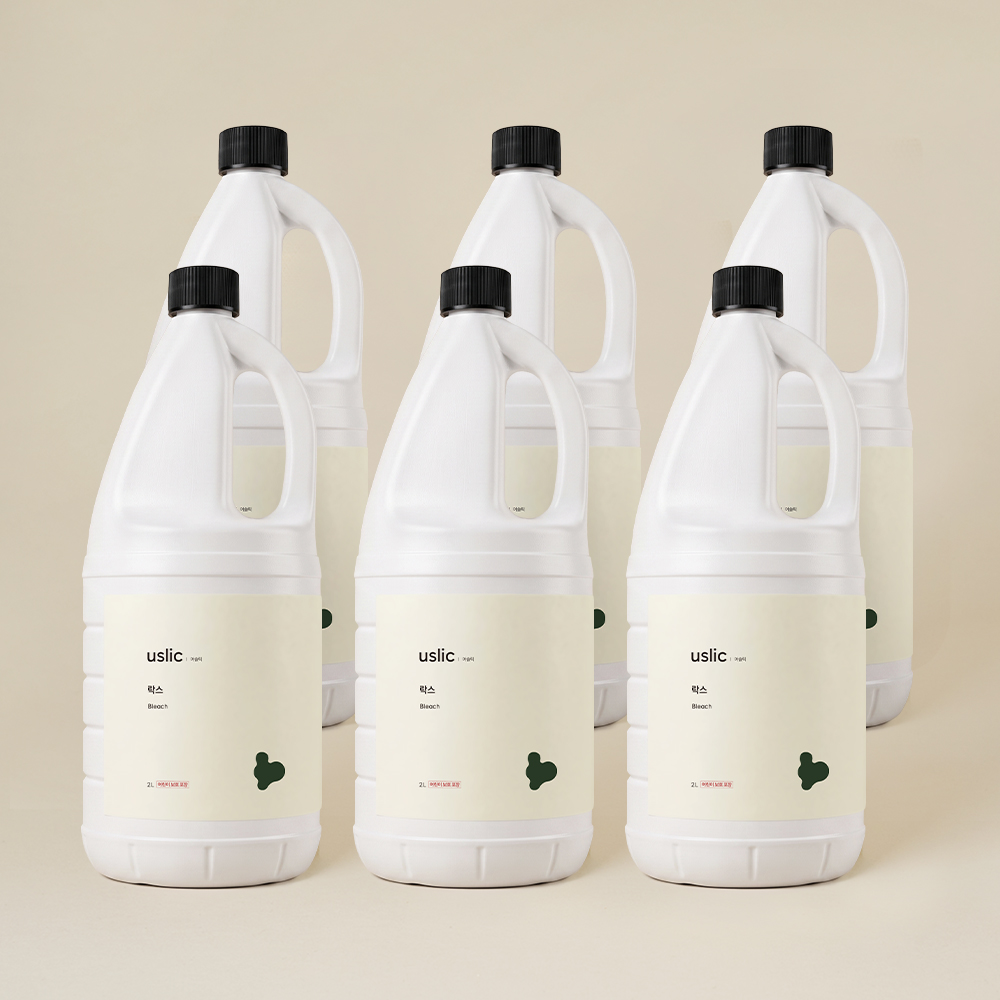 어슬릭 냄새줄인 살균 소독 표백 세제 락스 2L, 6개 - 상품 이미지