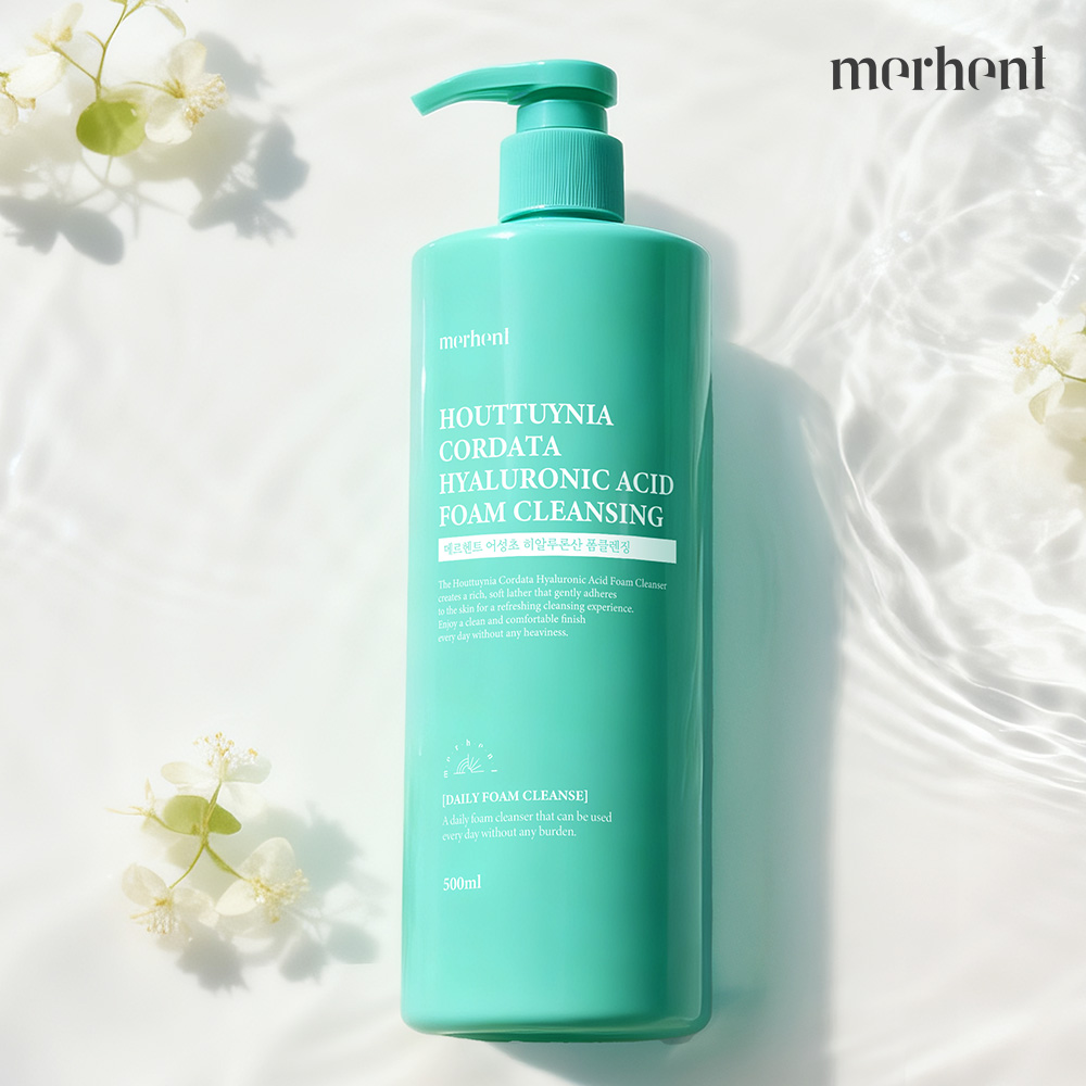 1+1 메르헨트 어성초 히알루론산 클렌징폼 500ml 대용량 세안제 저자극 딥클렌징 - 상세 이미지 3