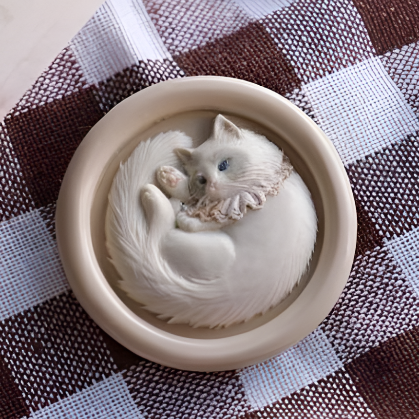 에이플렉스 실링왁스 스탬프 프리미엄 입체 고양이 스템프 랙돌 25mm - 상품 이미지