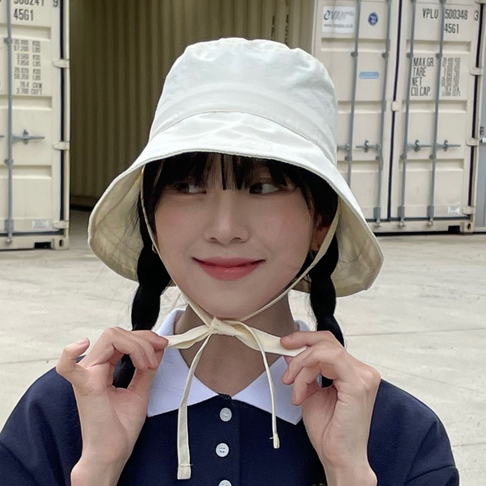 산책모자 챙넓은모자 휴양지 여행 여성 여름 벙거지 바스락 버킷햇 모자 - 메인 이미지