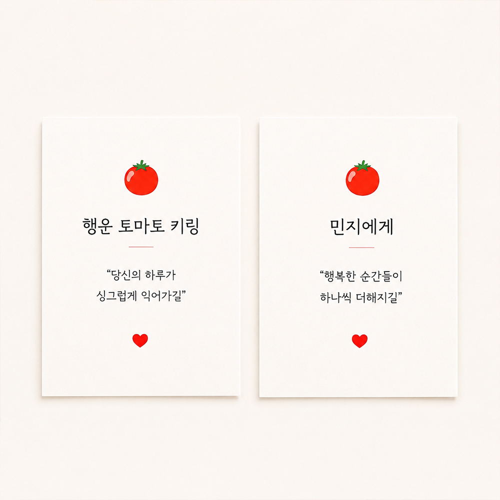 토마토 키링 선물 세트 손뜨개 핸드메이드 가방 열쇠고리 꾸미기 키홀더 수능 취업 선물 - 상세 이미지 4