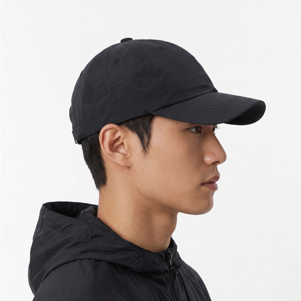 로고없는 모자 깊은 나일론 무지 볼캡 4size 러닝 블랙 상품 이미지