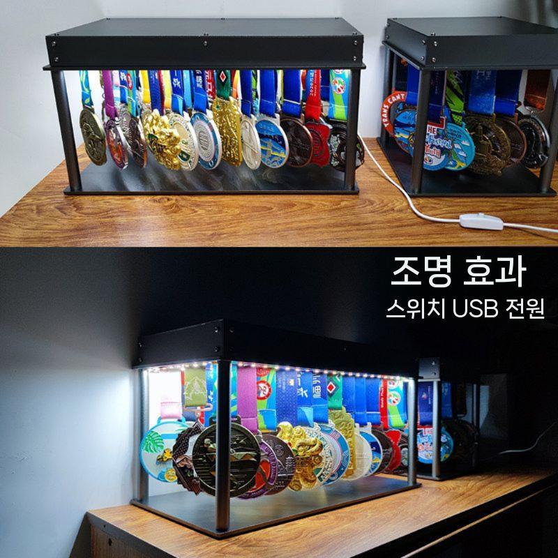 마라톤 메달걸이 보관케이스 수납함 전시 정리 상자 정사각형 이미지 6