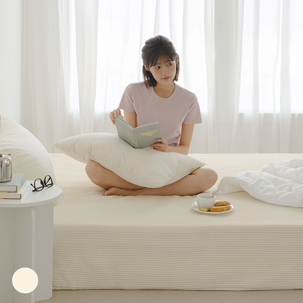 바자르 올데이 60수 아사 밴딩 일체형 올인원 먼지없는 사계절 매트리스커버 SS 이미지 3