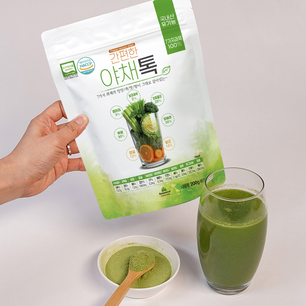 유기농 야채톡 산마을 동결건조 생식 7가지 야채가루 200g, 1개 이미지 6