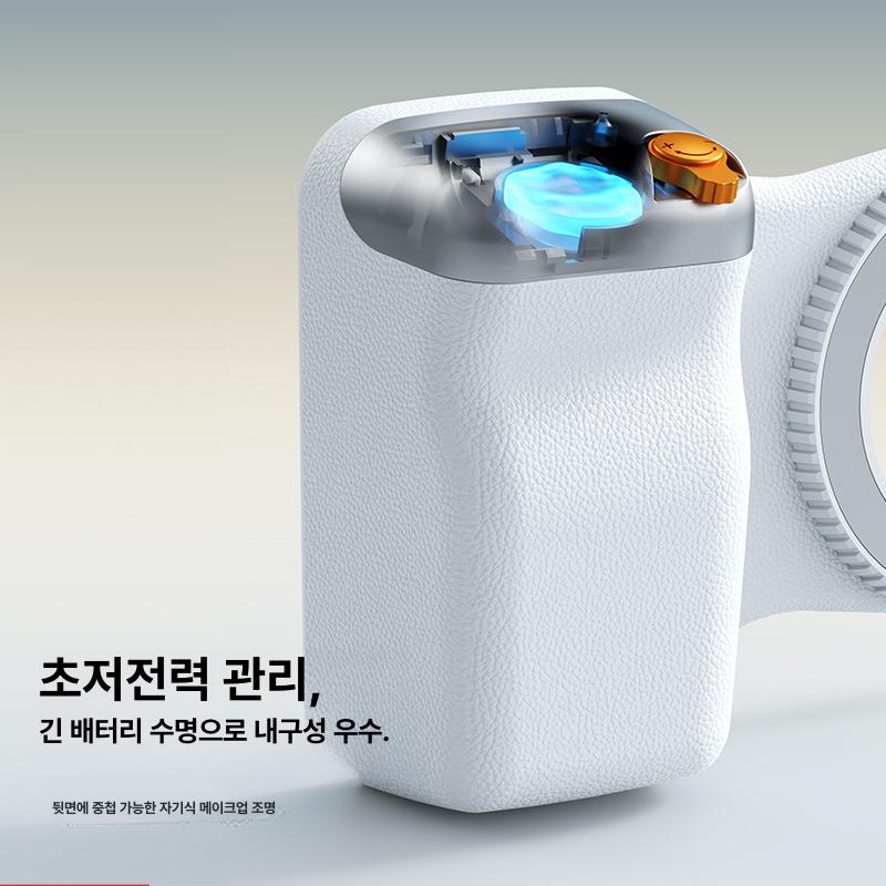 자석식 무선 블루투스 핸드헬드 촬영 안정기 핸들 스마트폰용 핸드폰 셀카 촬영 보조기 화이트 - 상세 이미지 4