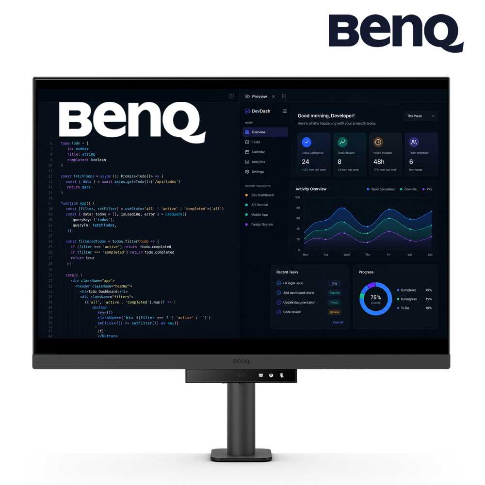 BenQ RD280UA 아이케어 무결점 멀티스탠드 모니터 (IPS/4K+/코딩) - 상세 이미지 4