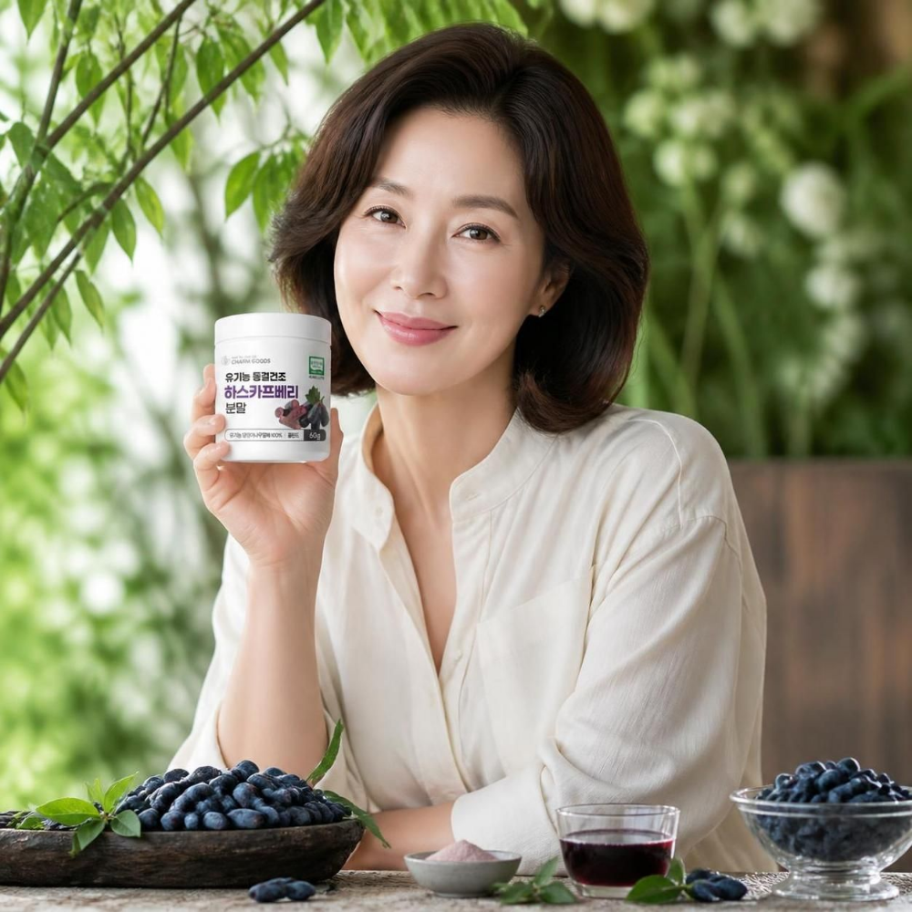 유기농 하스카프베리 분말 야생 C3G 동결건조 가루 60g, 3개 - 상세 이미지 3