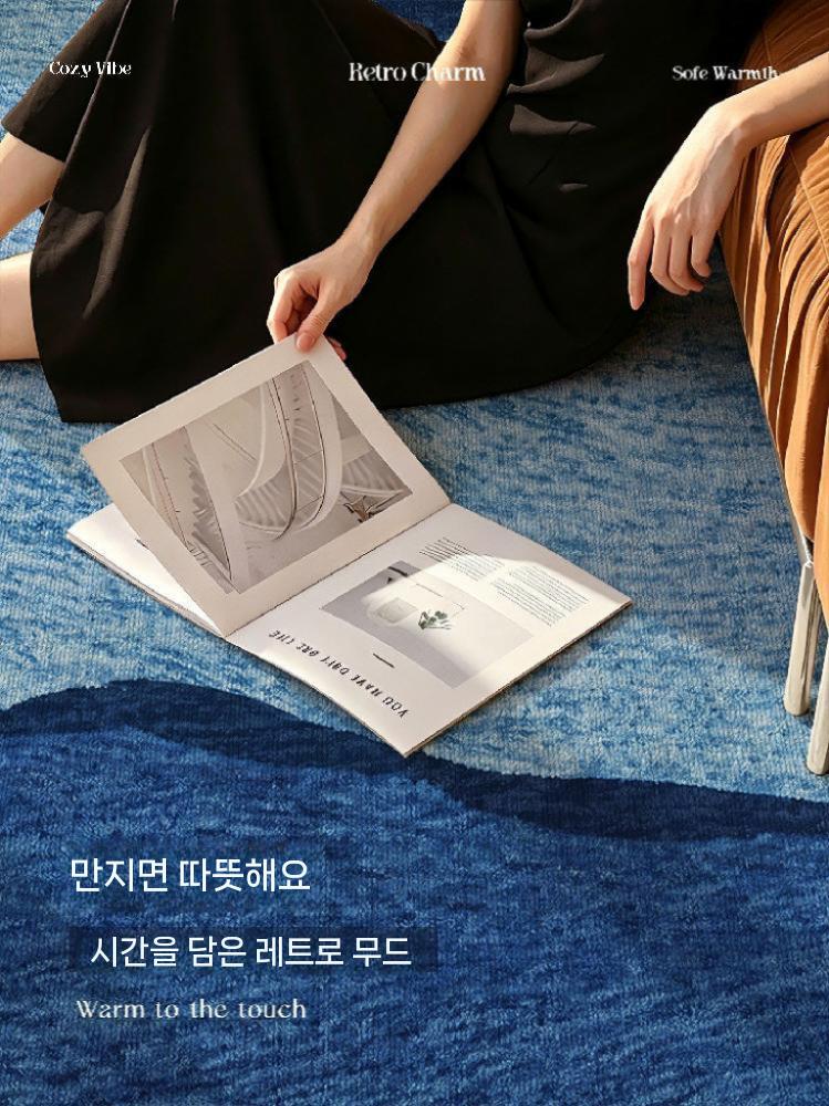 원형 러그 카페트 단모 거실 거실러그 디자인 대형 01-K246 직경 80cm - 상세 이미지 5
