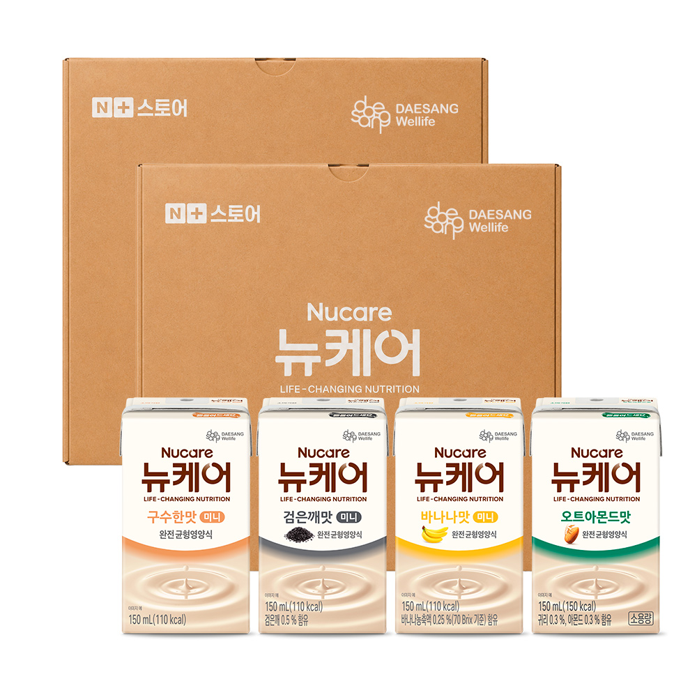[네이버단독] 뉴케어 N150 시리즈 미니 구수한맛+검은깨+바나나+오트아몬드 150ml, 40개 - 상품 이미지