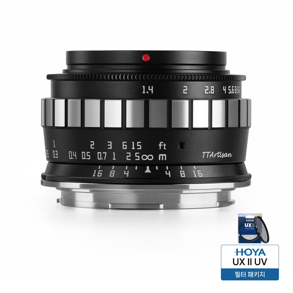 티티아티산 23mm F1.4 캐논 RF마운트 APS-C 렌즈 블랙실버 TTArtisan - 상품 이미지