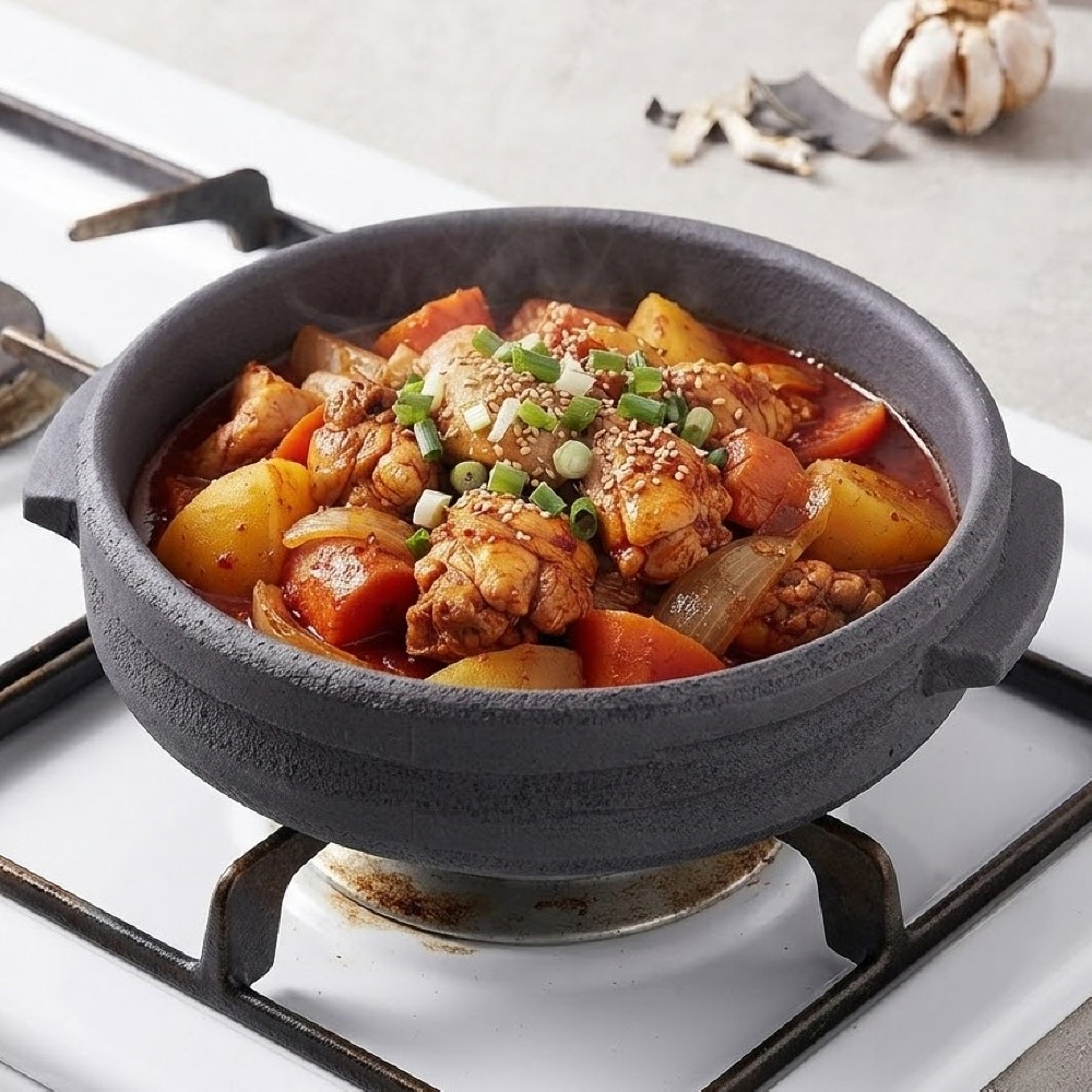 친환경 숨쉬는 내열 양귀비 매트 전골 뚝배기 된장 찌개 25.5cm - 상세 이미지 5