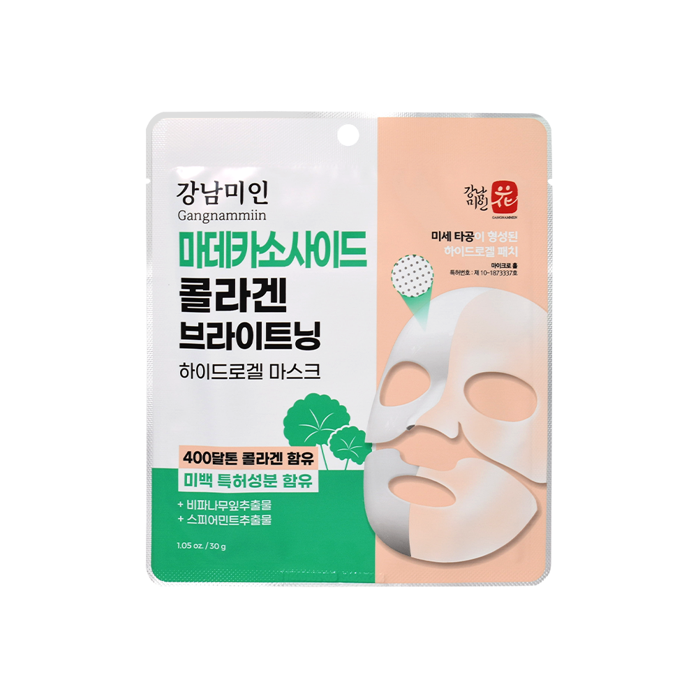 강남미인 마데카소사이드 콜라겐 브라이트닝 하이드로겔 마스크 4매입 - 상품 이미지