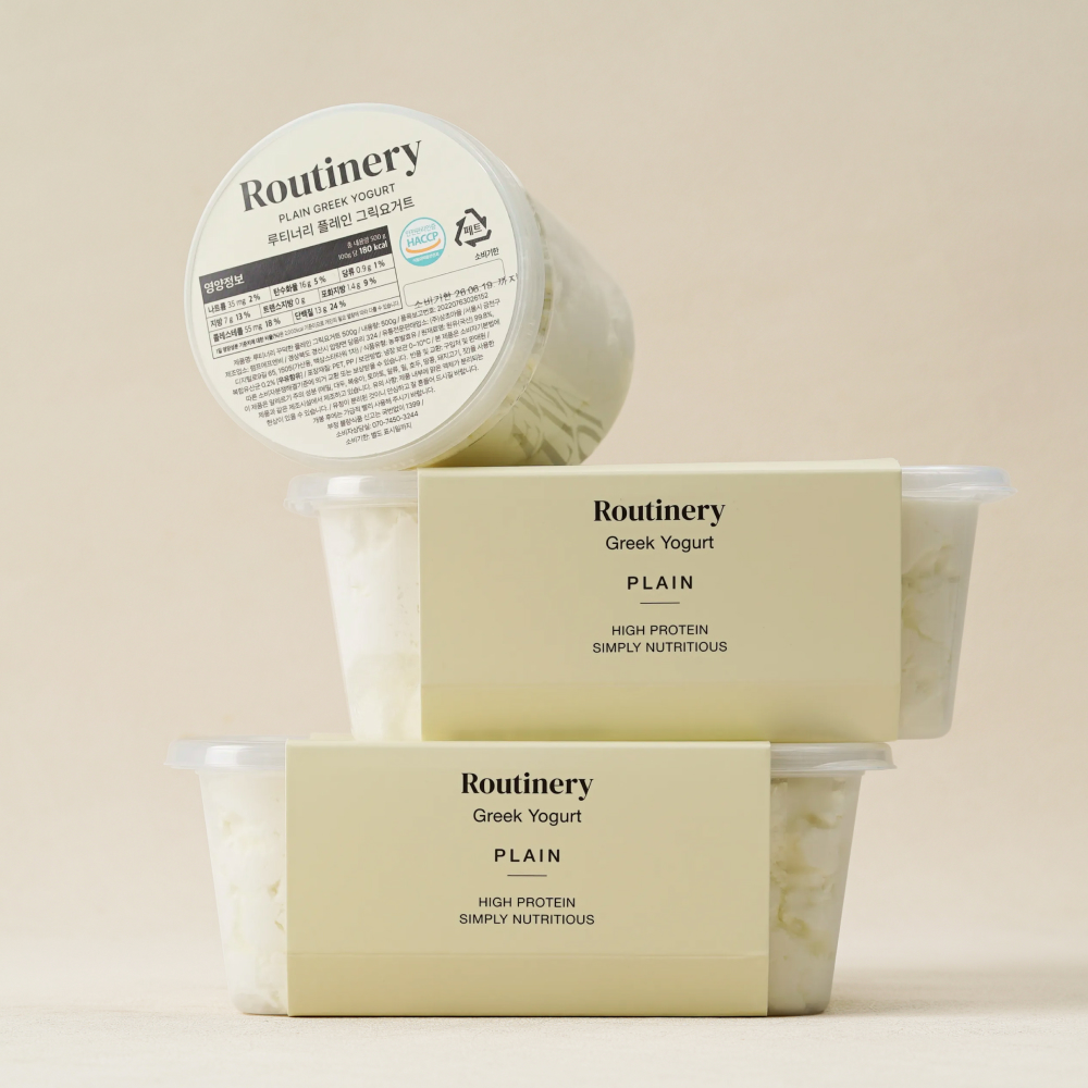 [루티너리] 1A 등급 원유 꾸덕한 플레인 그릭요거트 500g / 1kg - 상세 이미지 2