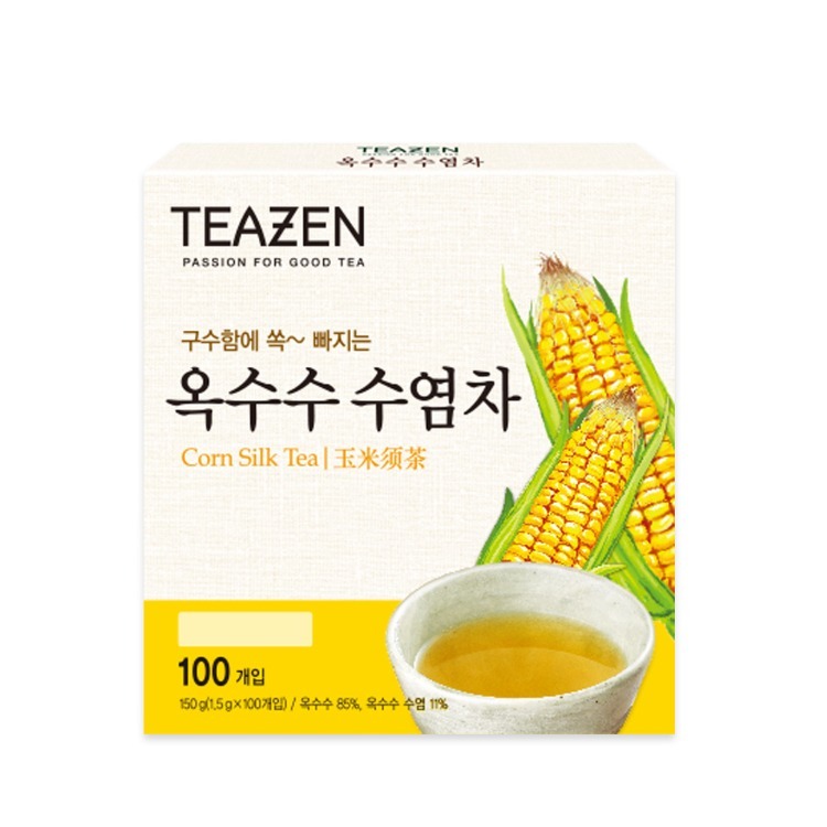 옥수수 수염차 티백 차 선물 사무실 티젠 100개입, 1개 - 상품 이미지