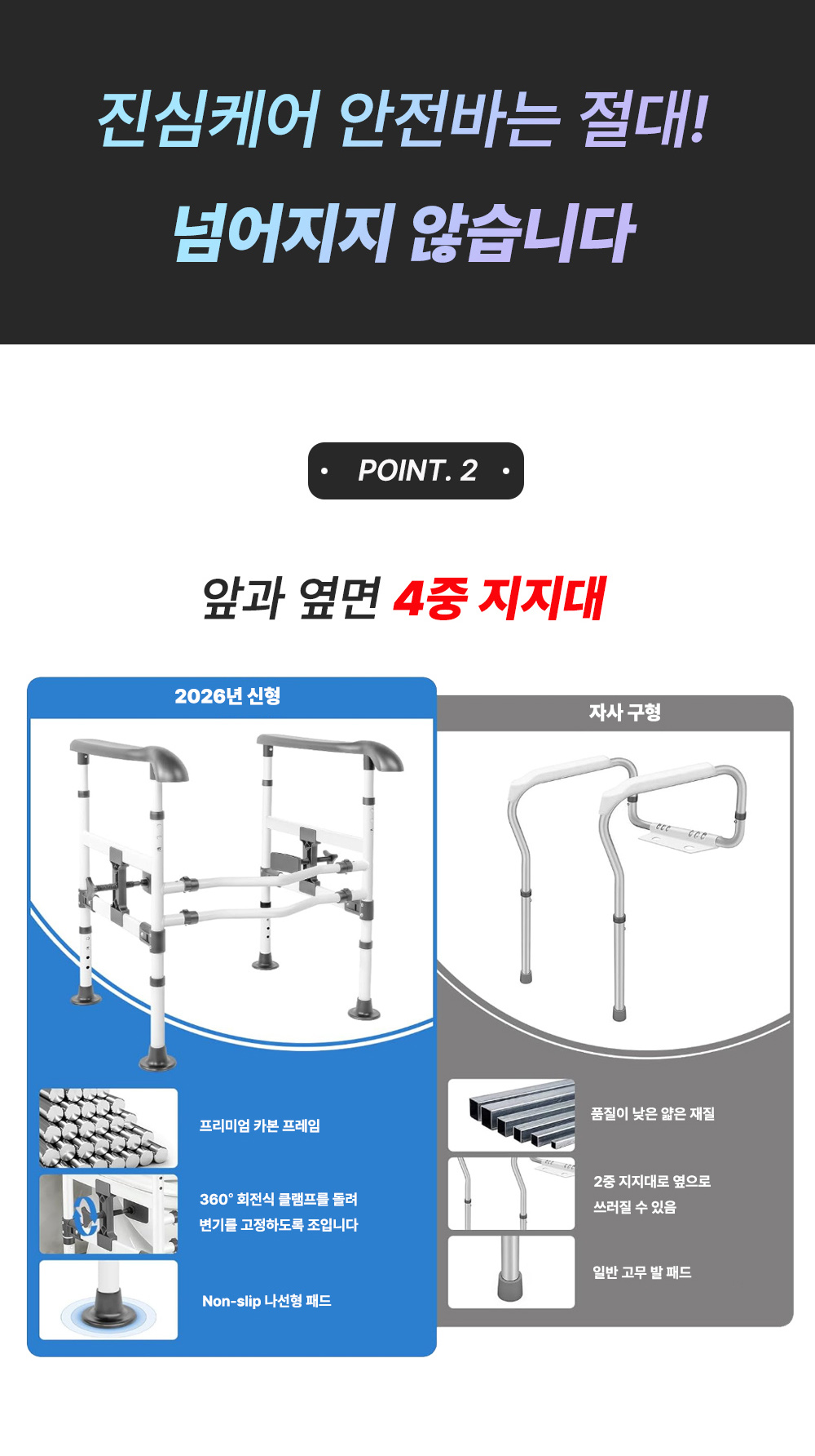 노인 화장실 손잡이 안전바 변기 안전 장애인 보조 화장실 손잡이 CE 상품 이미지