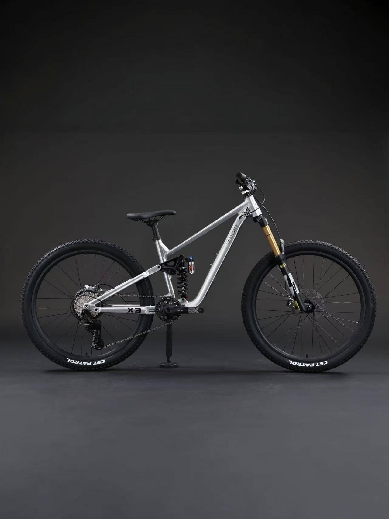 오복이네상점 하만 브라더스 X3 소프트테일 27.5인치 10단 에어 풀샥 오일디스크 MTB 자전거 2026 그린커피 27.5 인치 10단 - 상품 이미지