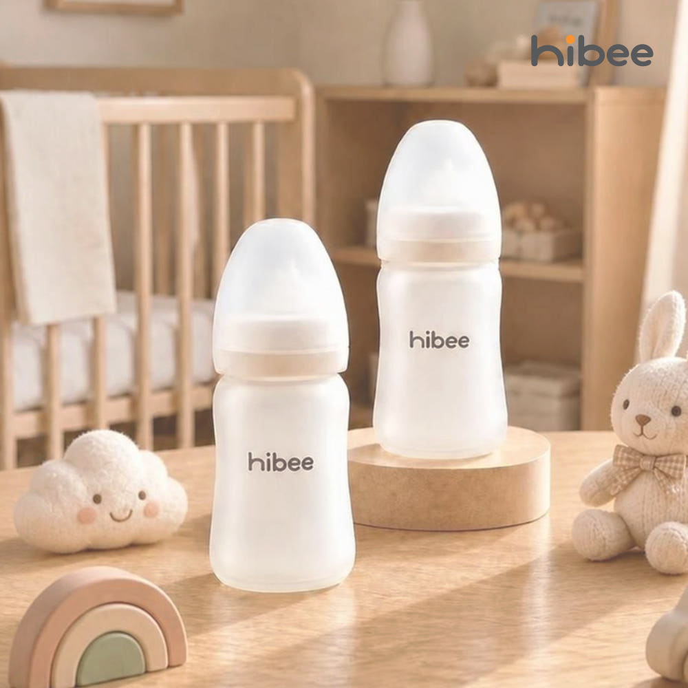 하이비 실리콘 코팅 유리 젖병 160ml 노꼭지 트윈팩 - 상품 이미지