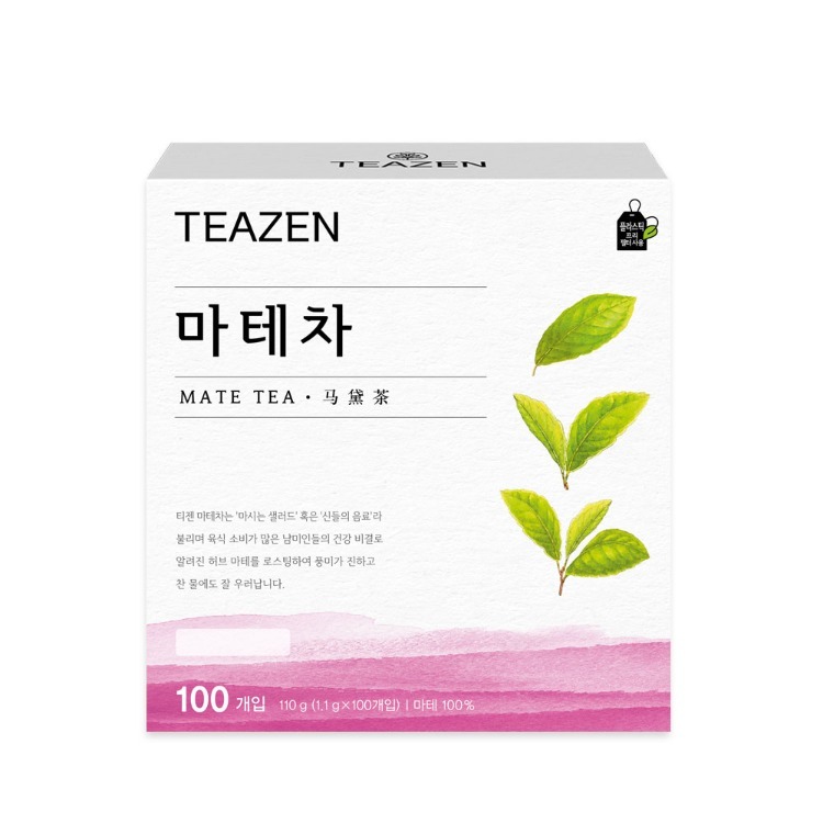 마테차 티백 차 선물 사무실 티젠 1.1g, 100포, 1개 - 상품 이미지