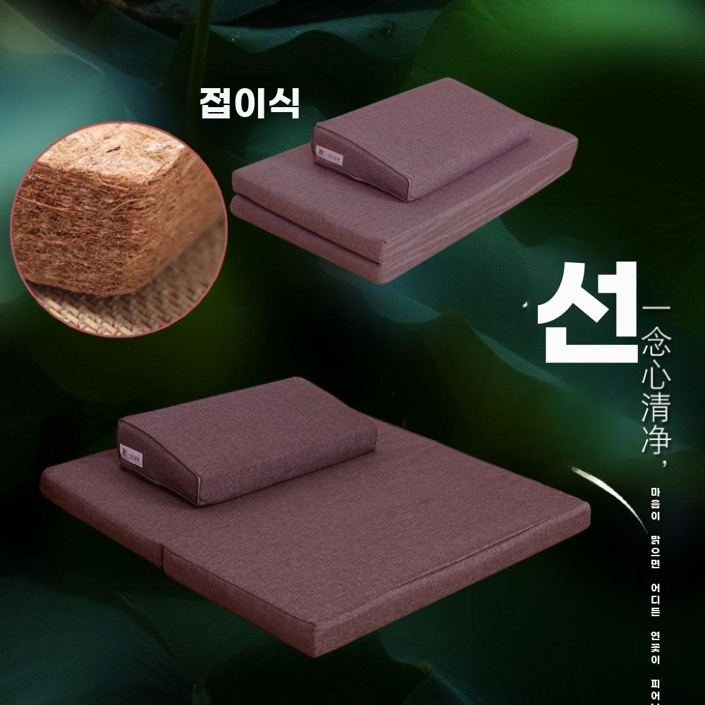절방석 기도 방석 명상 수험생 식당 교회 쿠션 그레이 길이 60 X 너비 60cm - 상세 이미지 2