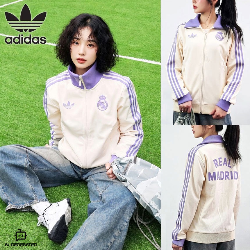 아디다스 재팬 오리지널 레알 마드리드 FC 24/25 베켄바우어 트랙탑 저지 자켓 IY0058 - 상품 이미지