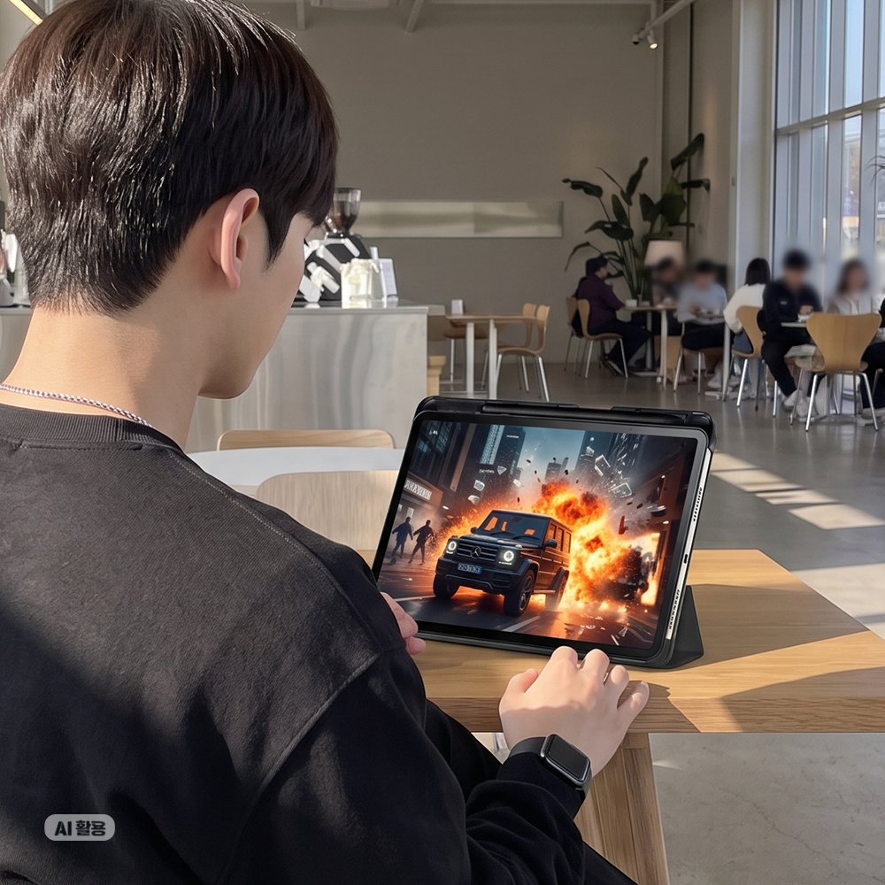 TCL TAB 11 FE 케이스 폴딩 스마트 커버 네이비, TCL TAB 11 FE 이미지 6