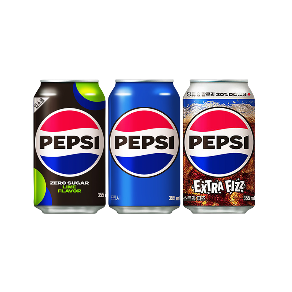 펩시 엑스트라 피즈 + 오리지날 + 펩시 제로라임 355ml 각6개씩 총 18개 - 상품 이미지