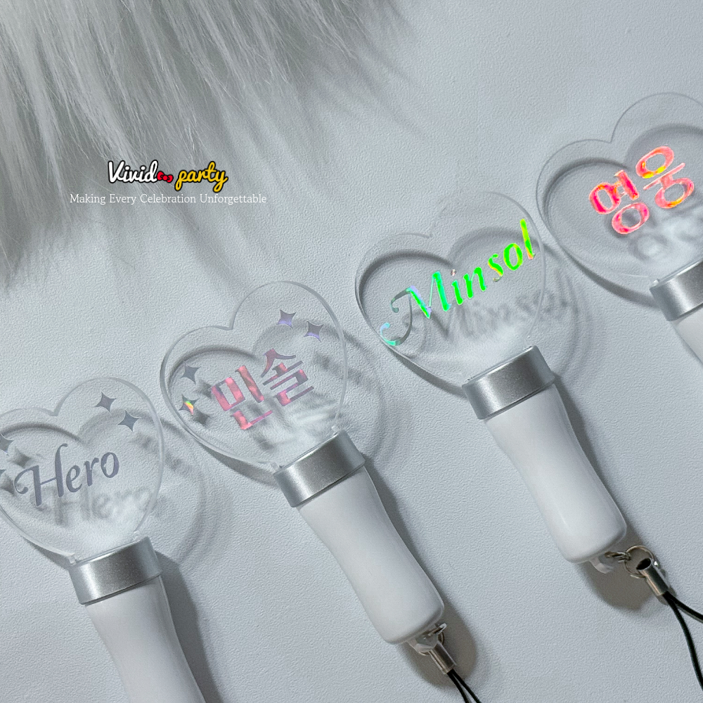 응원봉 제작 LED 미니 야광봉 하트 콘서트 공연 발표회 응원도구 키링 야구 피켓 행사 - 상세 이미지 2