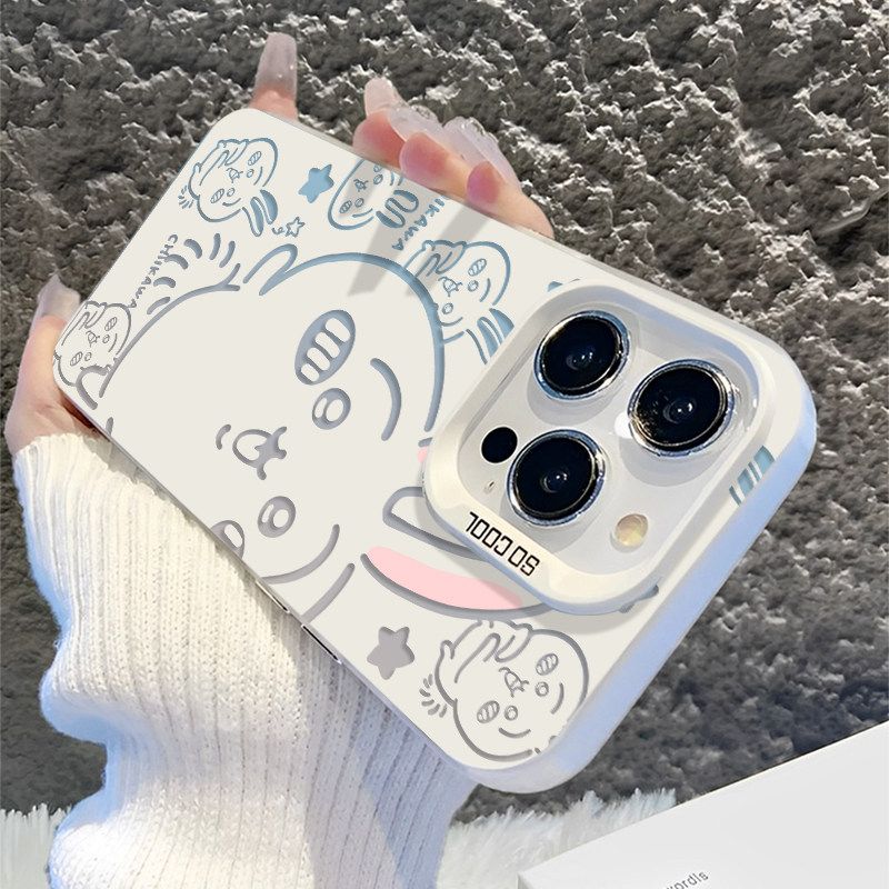 먼작귀 갤럭시S26 케이스 우사기 빈티지 도금 실버 ultra 하드 이미지 6