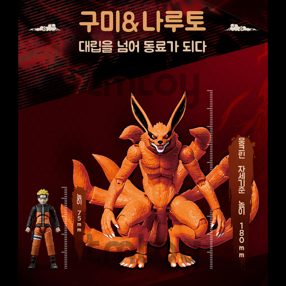 블로키 나루토 질풍전 쿠라마 구미 우즈마키 나루토 피규어 프라모델 굿즈 장난감 스티커 세트 - 상세 이미지 5