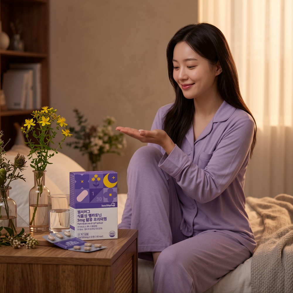 미국 식물성 멜라토닌 5mg 수면보조제 멜라토닌 효과 미니정제 60정 8주분 이미지 6