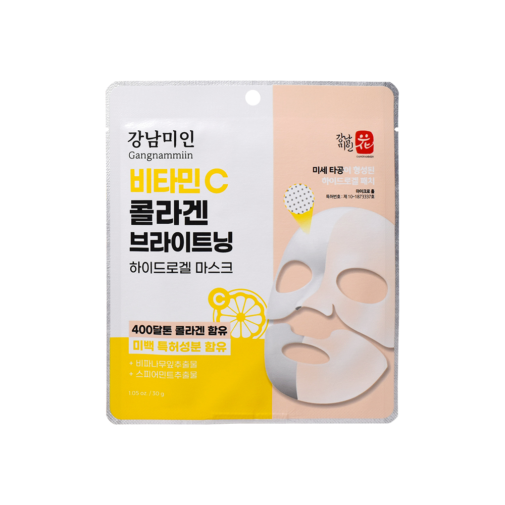 강남미인 비타민C 콜라겐 브라이트닝 하이드로겔 마스크 4매입 - 상품 이미지