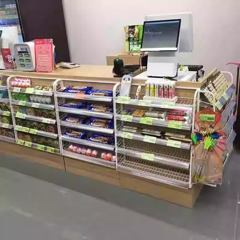 편의점 카운터 선반 약국 철제 용품 매대 슈퍼 상품 진열대 50x15x60 - 상세 이미지 2
